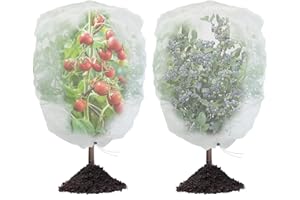 Bird Netting for Garden with Drawstring, Actgan 2.7Ft x 3.3Ft Blueberry Bush Netting Covers Barrier Plant Tree Netting for Cicadas Mosquito Net Tomato Garden Fruits Vegetables from Animals (2-Pack)