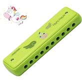 Crafteem Color Blues Harmonica, Key of C for Kids, Children, Toddler and Beginners,10 Hole 20 Tones Musical Instrument Toy Gift