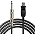 USB Guitar Cable VAlinks USB Interface Male to 6.35mm 1/4" Mono Male Electric Guitar Cable Studio Audio Cable Connector Cords Adapter for Instruments Recording Singing iPhone GarageBand Game-3m/10ft