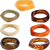 JehaYu 7 Pcs Acrylic Bangles Resin Chunky Bangle Women Bangles Chunky Bracelets Resin Bangle Acrylic Bracelets for Women Jewelry Gift