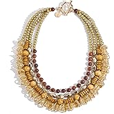 Coiris Beaded Necklace for Women Layered Statement Exaggerated Boho Necklace