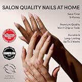 Glamnetic Goal Getter Press On Nails Medium Almond Neutral Gold Reverse French view 2