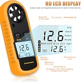 RUZIZAO Handheld Anemometer Digital Wind Speed Meter with Backlit LCD view 4