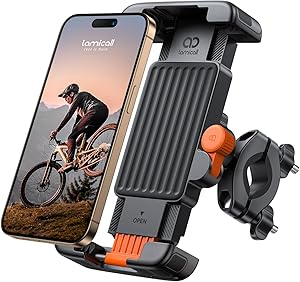 Lamicall Handyhalterung Fahrrad Lenker, Handyhalter Motorrad - [1s Schnellverschluss] Universal Handy Fahrradhalterung für Rennrad MTB Scooter, Handy Halterung FahrradLenker für 6-7 Zoll Smartphone