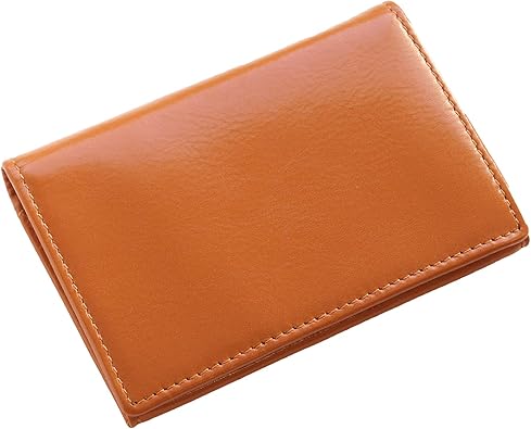 Amazon 本革 大容量 名刺入れ マチ付き レザー 牛革 天然素材 名刺ケース カードケース メンズ レディース キャメル Okuraya 名刺入れ