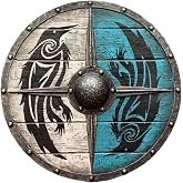 Medieval Viking Shield Viking Dragon Shield Round Armor Templar Battle for Halloween Cosplay Vintage Home Decor