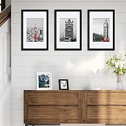 Hongkee 8x12 Picture Frames set of 3, Made of