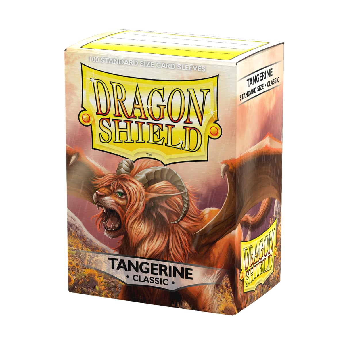 Dragon Shield | Standard Size Card Classic Sleeves | 100 CT - Smooth & Tough Premium TCG Sleeves - Compatible with Pokemon, Flesh & Blood, One Piece & Magic The Gathering | Tangerine