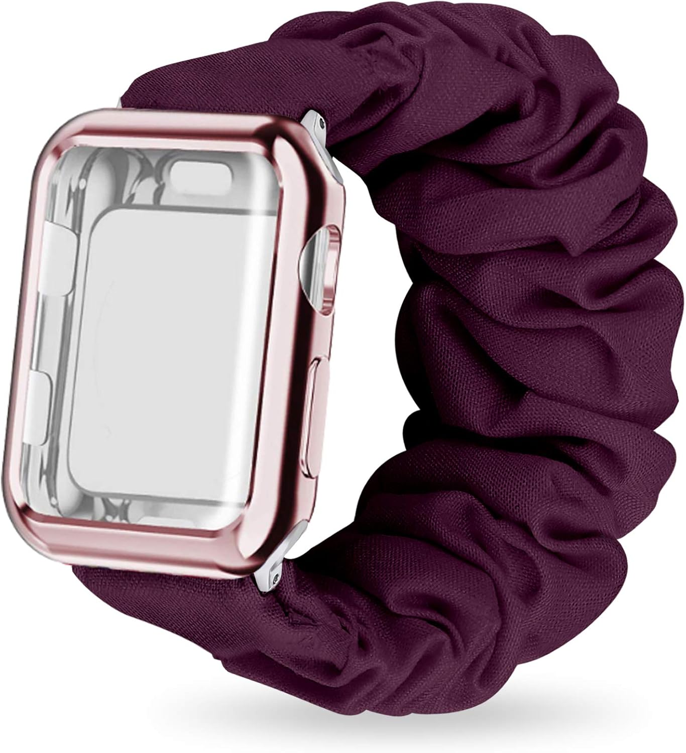 MORETEK Scrunchie Watch Band Compatible with Apple Watch Bands 38mm 40mm 42mm 44mm with Screen Protector Case Women,Soft Replacement Wristband Compatible for iWatch Series 6 SE 5 4 3 2 1