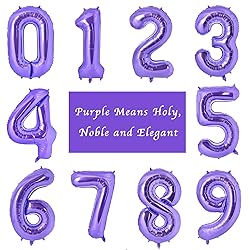 Vonokee 40 Inch Giant Number Balloons 0-9, Jumbo
