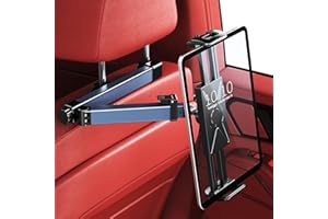 Tablet Holder for Car Headrest, Metal Extension Arm Stretchable Adjustable Tablet Car Mount for Back Seat,Long Road Trip Esse
