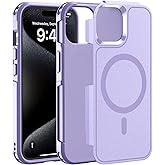 Ratcase Magnetic Case for iPhone 15,14 & 13 6.1'',[Compatible with Magsafe][Heavy Duty Shockproof][Military Grade Drop Protection][Non-slip] Rugged Durable 5-Layer Hard Bumper Phone Cover-Light Purple