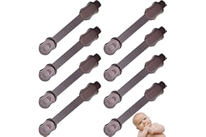 Baby Proofing Strap Locks - 8 PK Baby Houdini Child Safety Locks for Cabinets, Drawers, Fridge, Stove, Dishwasher, Toilet and