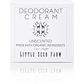 Little Seed Farm All Natural Deodorant Cream - Unscented - Aluminum Free Deodorant for Women or Men, Net Wt. 2.4oz | 68g