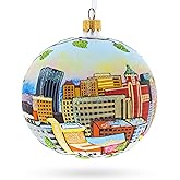 El Paso, Texas, USA Glass Ball Christmas Ornament 4 Inches