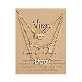 3 Pcs Virgo Zodiac 12 Constellation Pendant