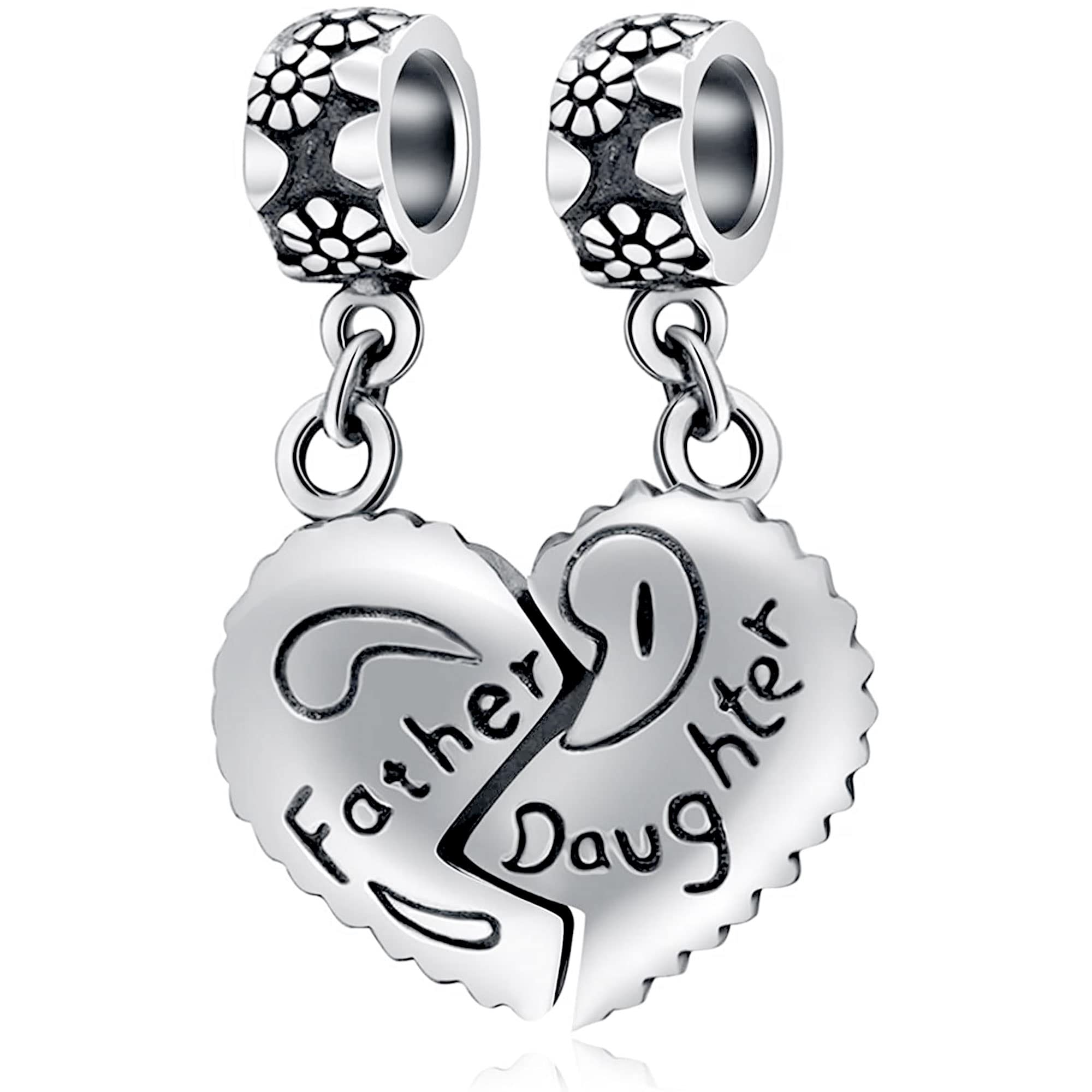 Sandcastle Charm Father Daughter Gifts 925 Sterling Silver Pendant Charms for Bracelets Necklaces Christmas Birthday Fathers Day Dad Gifts from Daughter Jewellery