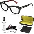 Gucci GG0165ON Woman Cat Eye Shape Eyeglasses + Bundle with eSHADES Luxury Eyewear Kit