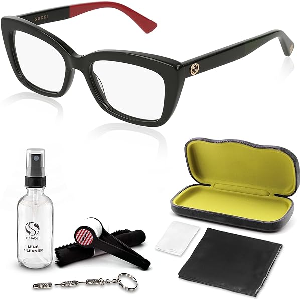 Amazon.com: Gucci GG1024O Designer Fashion Eyeglasses: Square Cat