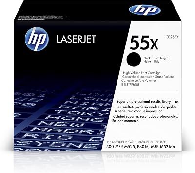 HP CE255X 55X High Yield Black Original LaserJet Toner Cartridge 12500 Pages