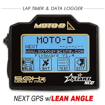 MOTO-D NEXT - Temporizador GPS para motocicleta con ángulo de inclinación integrado (50