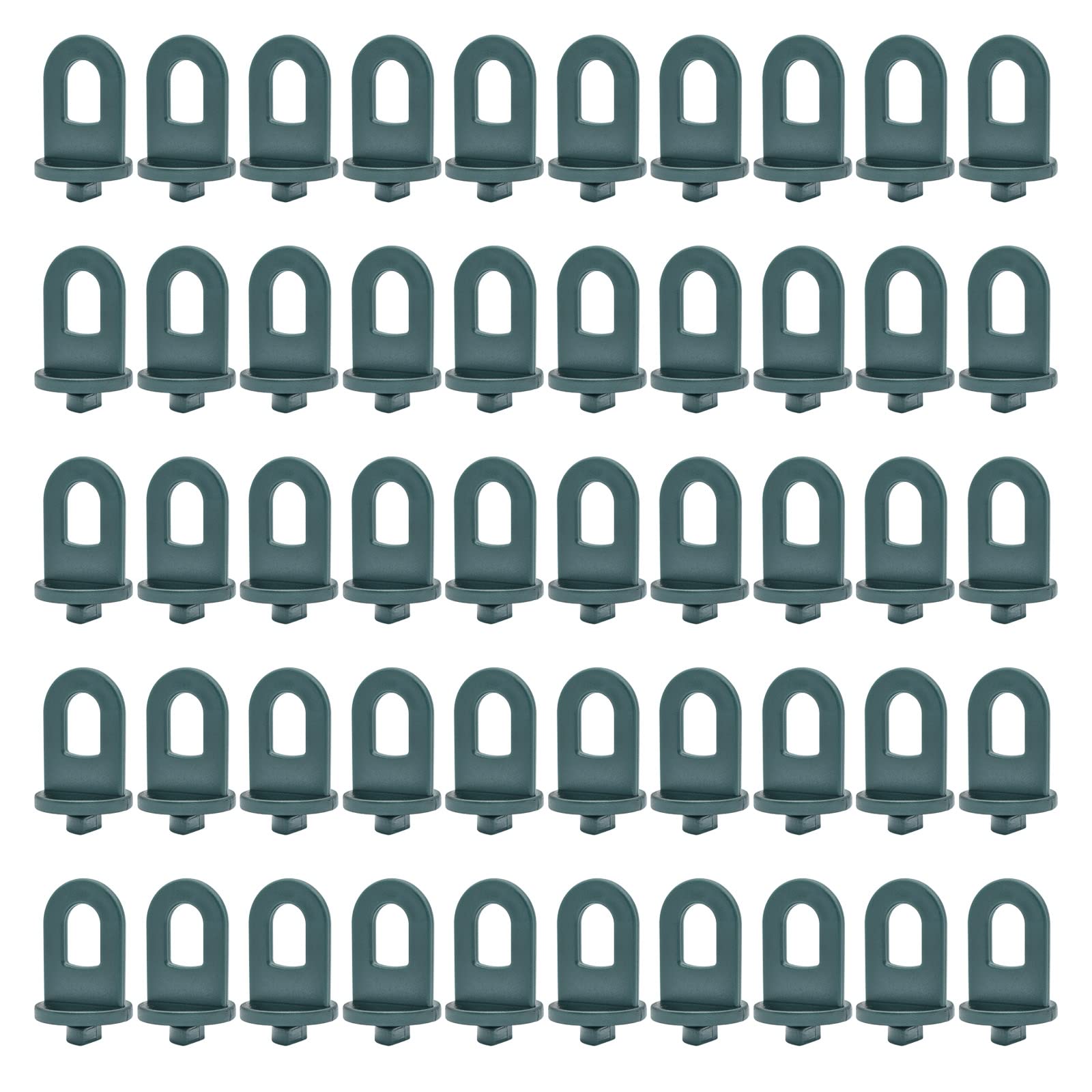 Skyzone Greenhouse Clips, 50 Pieces Plastic Hooks, Dark Green, Fixing Tools for Garden Hanging Plants, Insulation Mesh Shade