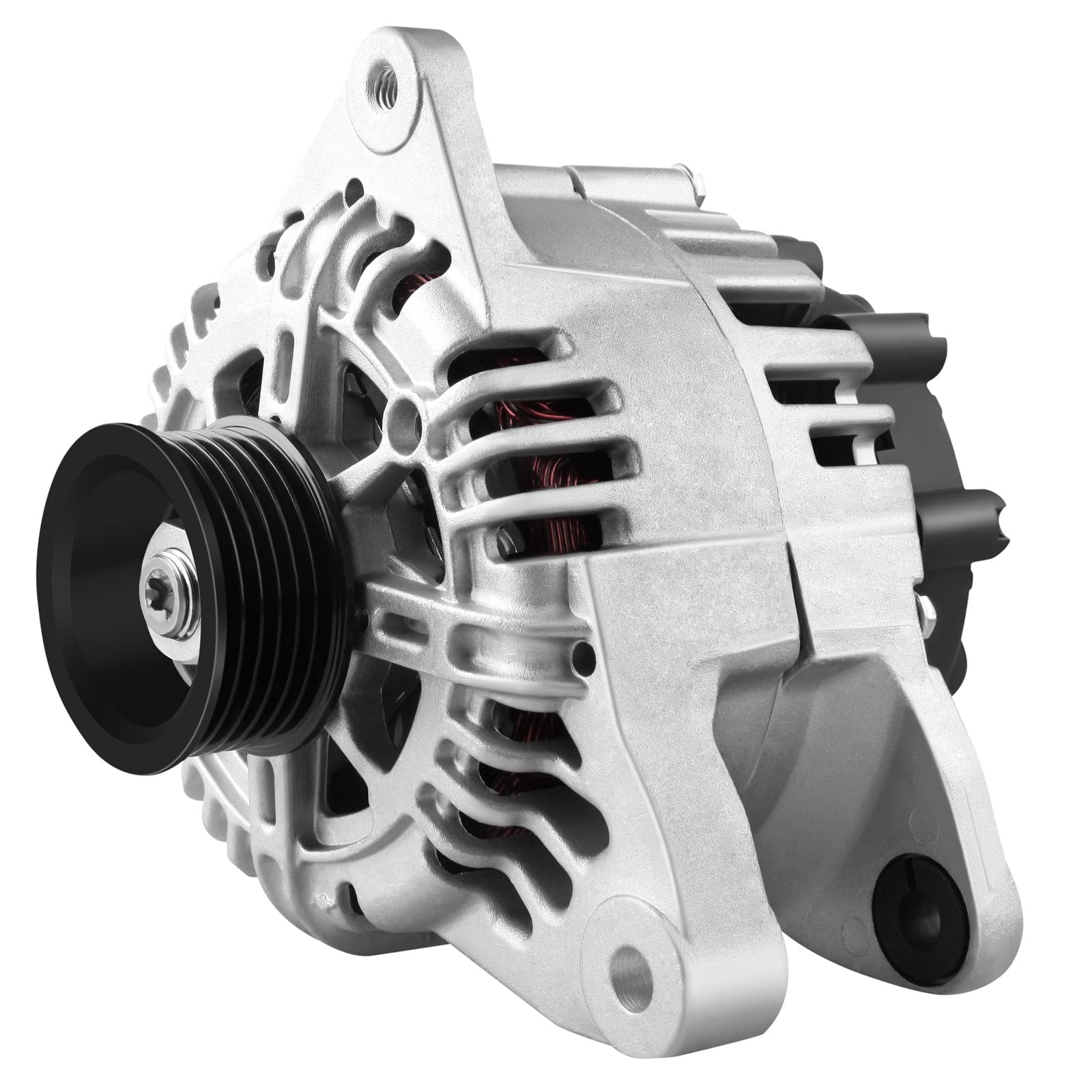 Photo 1 of SCITOO Alternators AVA0066 11188 fit for Hyundai Santa Fe Tiburon Tucson for Kia Magentis Optima for Sportage 2005 2006 120A CW S6 12V 120Amp CW 6-Groove Pulley 37300-37800 400-40016 2655424