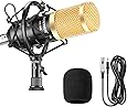Neewer NW-800 Professional Studio Broadcasting & Recording Microphone Set Including (1)NW-800 Professional Condenser Microphone + (1)Microphone Shock Mount + (1)Ball-type Anti-wind Foam Cap + (1)Microphone Power Cable (Black)