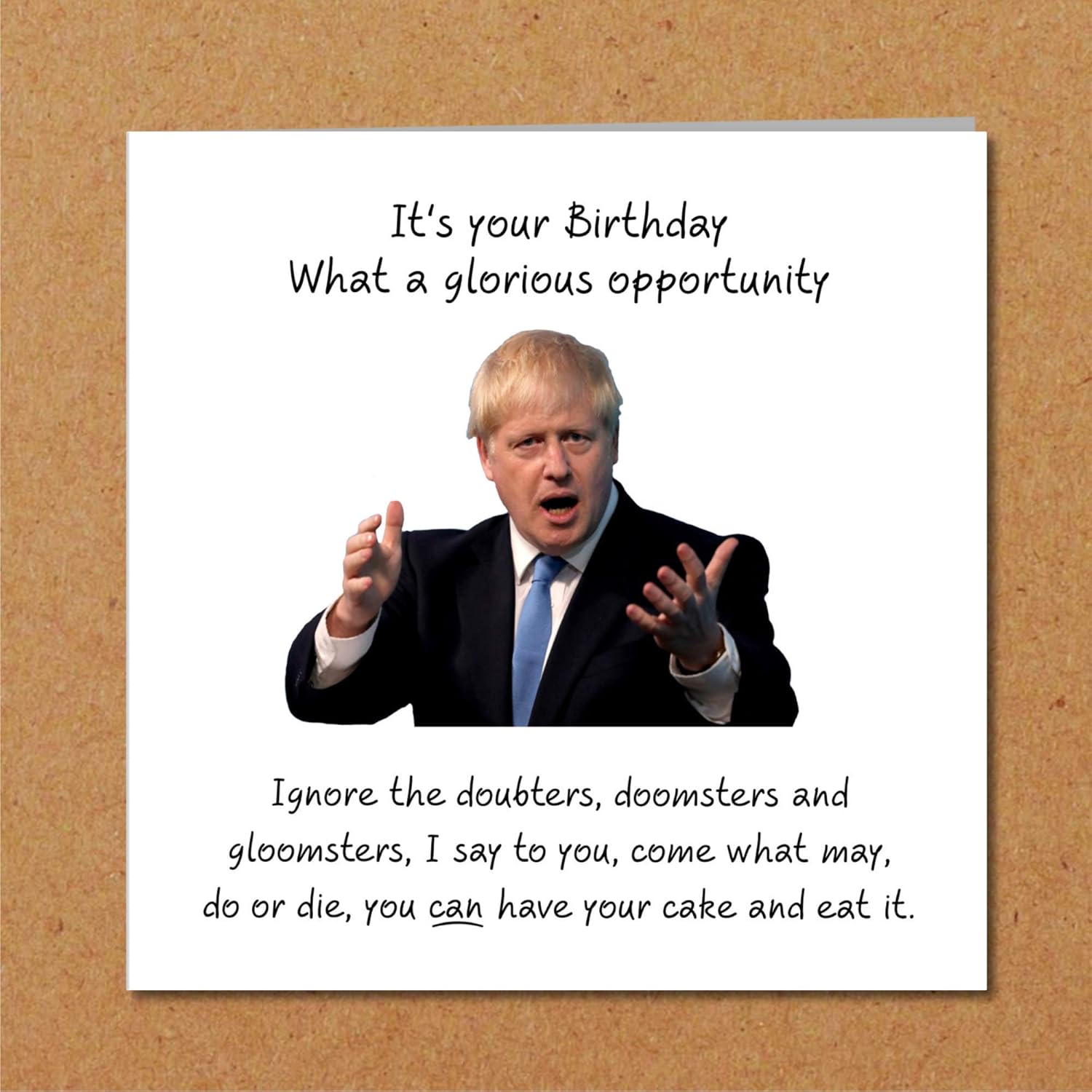 Funny Boris Johnson Birthday Card Amusing Humorous Fun Bojo Brexit Amazon Co Uk Handmade