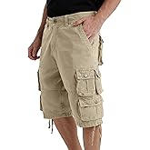 YGREYG Mens Cargo Shorts Long Capri Below The Knee Shorts 3/4 Relaxed Fit Long Shorts with Pockets