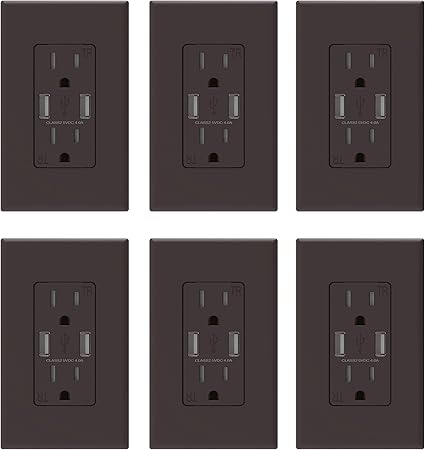 Amazon Com Elegrp Cargador Usb De Pared Doble Puerto Usb De