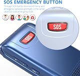 CHAKEYAKE G380D Senior Flip Phone Big Button 2G GSM SOS 1000mAh Blue view 2