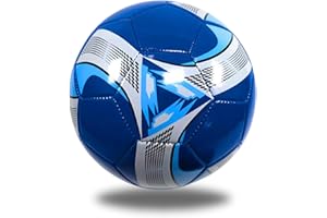 GX TOUR+ Soccer Ball Size 5, Youth Soccer Ball. Training/Match.Outdoor Soccerball. Indoor Soccer. Women's Soccer. Men's Soccer. Training Soccer Ball. Weather Proof. Blue/Silver