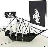 PopLife Black Pirate Ship Pop Up Card for All
