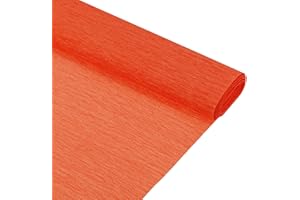 MECCANIXITY Crepe Paper Roll 8.2ft Long 10 Inch Wide for Wedding Ceremony Various Large Festivals Decoration, Orange Red 2pcs
