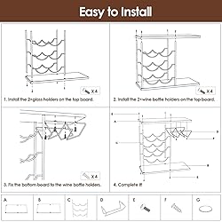 Nuovoware Wine Racks Countertop, Wine Bottle Holder