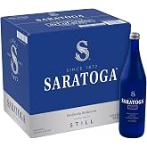 Saratoga | Still | Non Sparkling | Spring Water | Sodium Free | Low Mineral | 28 oz (12 Glass Bottles)
