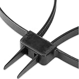 Tuokay Black Nylon Zip Ties 69CM x 1.1CM 90KG Tensile Strength Double Locking view 2