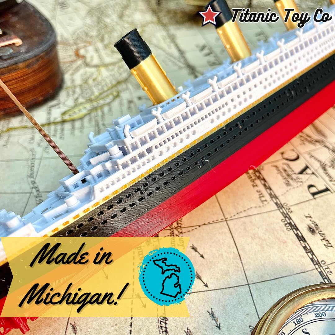 thumbnail image 2 of RMS Lusitania Model Ship – 1 Foot Long Ocean Liner Replica By TitanicToyCo 2 of 5