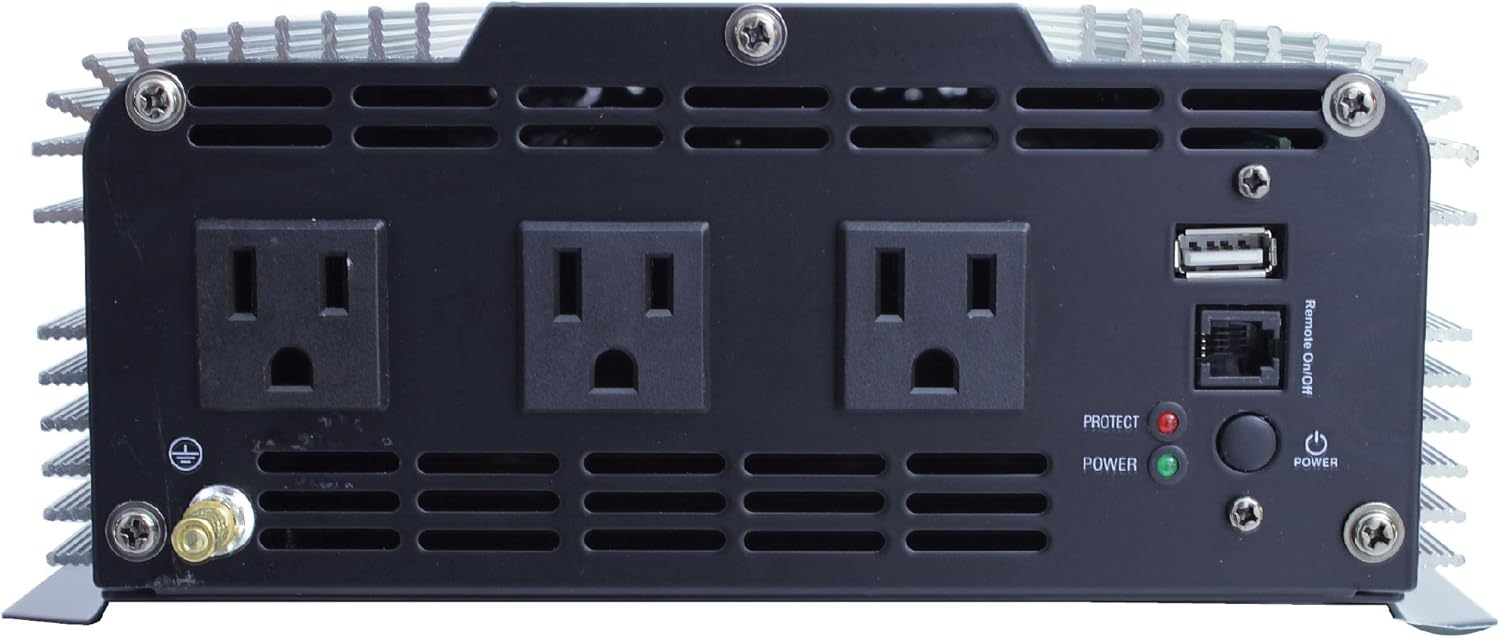 GoWISE Power PS1004 3000W Continuous 6000W Surge Peak Power Pure Sine Wave Inverter with Starter Cables and 4 Output Sockets: Automotive