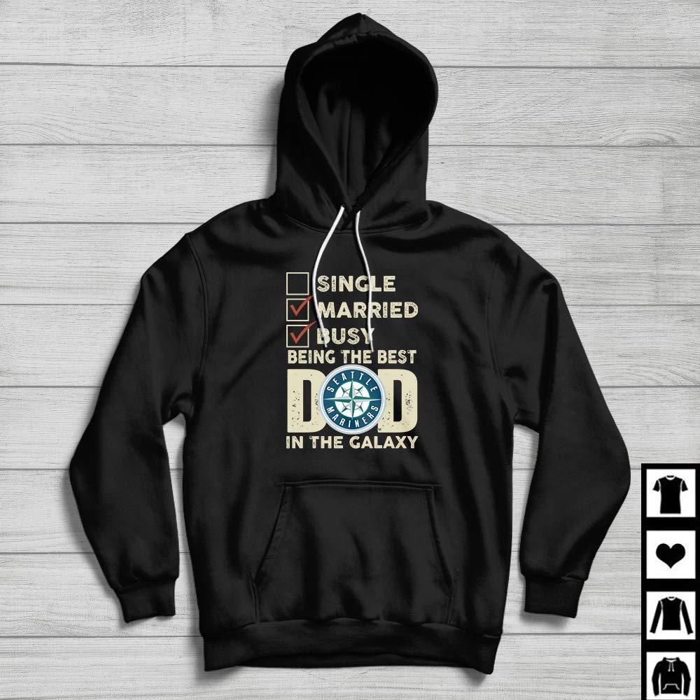 Seattle Rs Best Dad In The Galaxy Father's Day Gift Fan T-shirt 