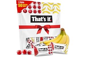 THAT'S IT. That’s It. Fun Size Fruit Bars Variety Pack(50 Pieces, 10g Each) With Apples + Bananas, Apples + Cranberries, Non-GMO, Paleo and Kosher Friendly, Gluten Free Breakfast Snacks