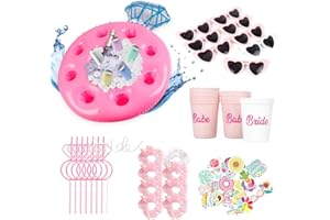 Chug Buddy Bachelorette Party Cooler Pool Float - 48 pc Beach Bachelorette Party Decorations - Ring Pool Float Cooler and more Bachelorette Party Accessories for Bachelorette Pool Party