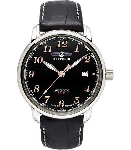 Amazon.com: Zeppelin Z85963 Mens Friedrichshafen GMT Leather Strap