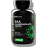 SMARTERNUTRITION Essential Amino Acids (EAA) Capsules - 1 Gram Per Serving of All 9 EAAs - Supports Muscle Mass & Exercise - Non-GMO, Vegan, Gluten Free - 60 Count[30-Day Supply]