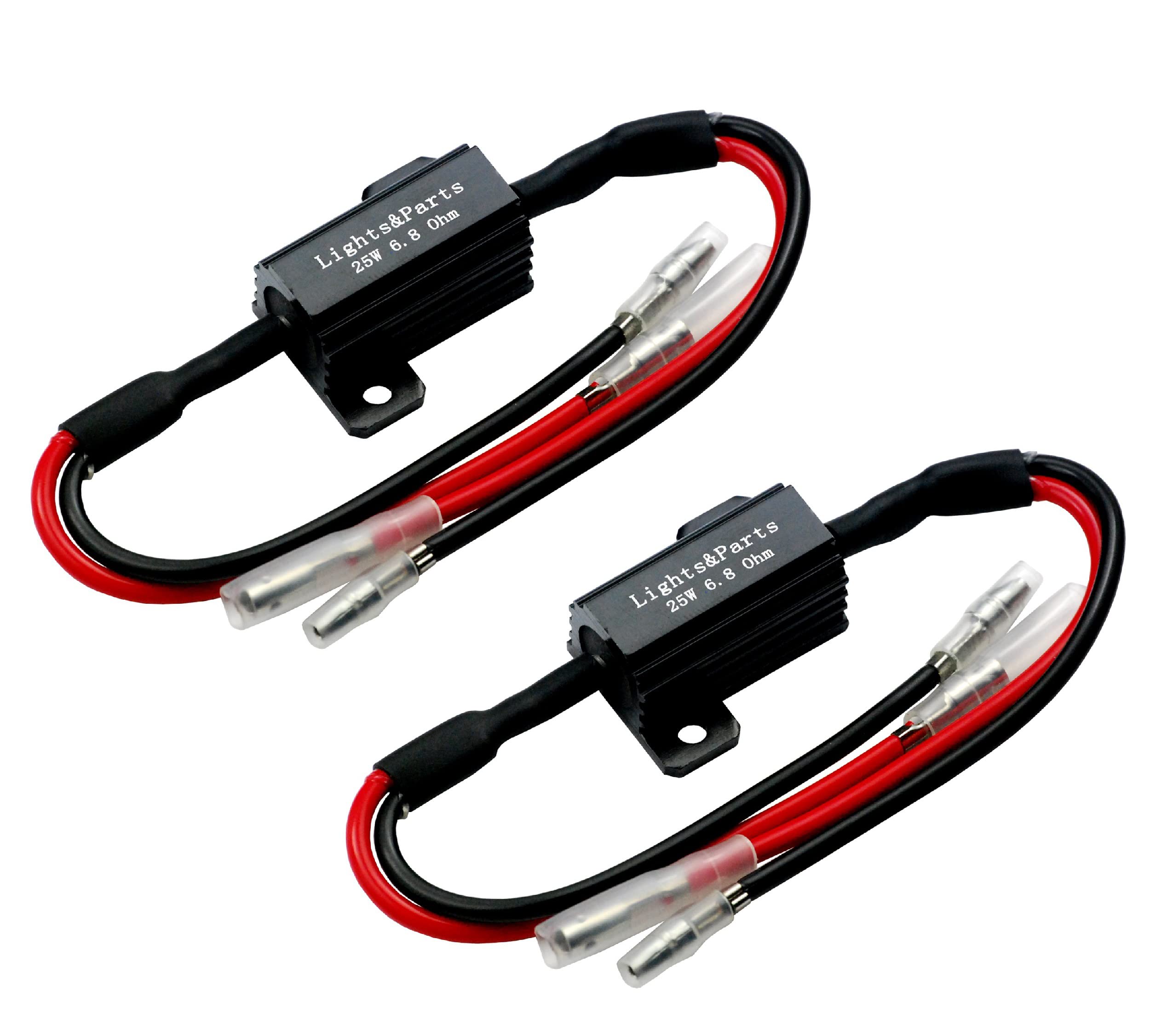 L & P Car Design 2 x 25W 6.8 Ohm Power Resistor Load Resistance for SMD LED Mini Indicators, 12V