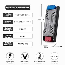 BRIMETI LED Power Supply 24V 150W LED Driver LED
