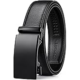 BOSTANTEN Mens Belt Leather Ratchet Belt For Men Dress and Casual with Adjustable Buckle, Trim to Fit