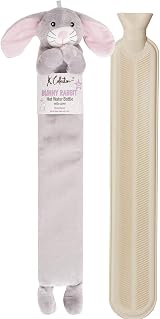K Collection Extra Long Hot Water Bottle with Plush Cover 2L 72cm Rabbit