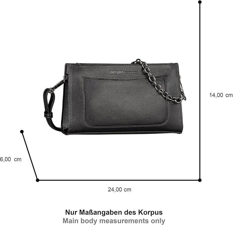 Lennon Damen Umhängetasche Crossbody Bag Klein Schwarz — Foto 4 von 5